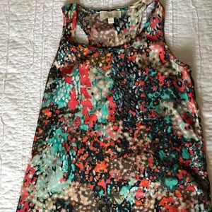 Colorful silk like tank top